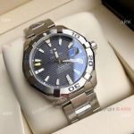Swiss Clone TagHeuer Aquaracer Calibre 5 Watch Stainless Steel Gray Face